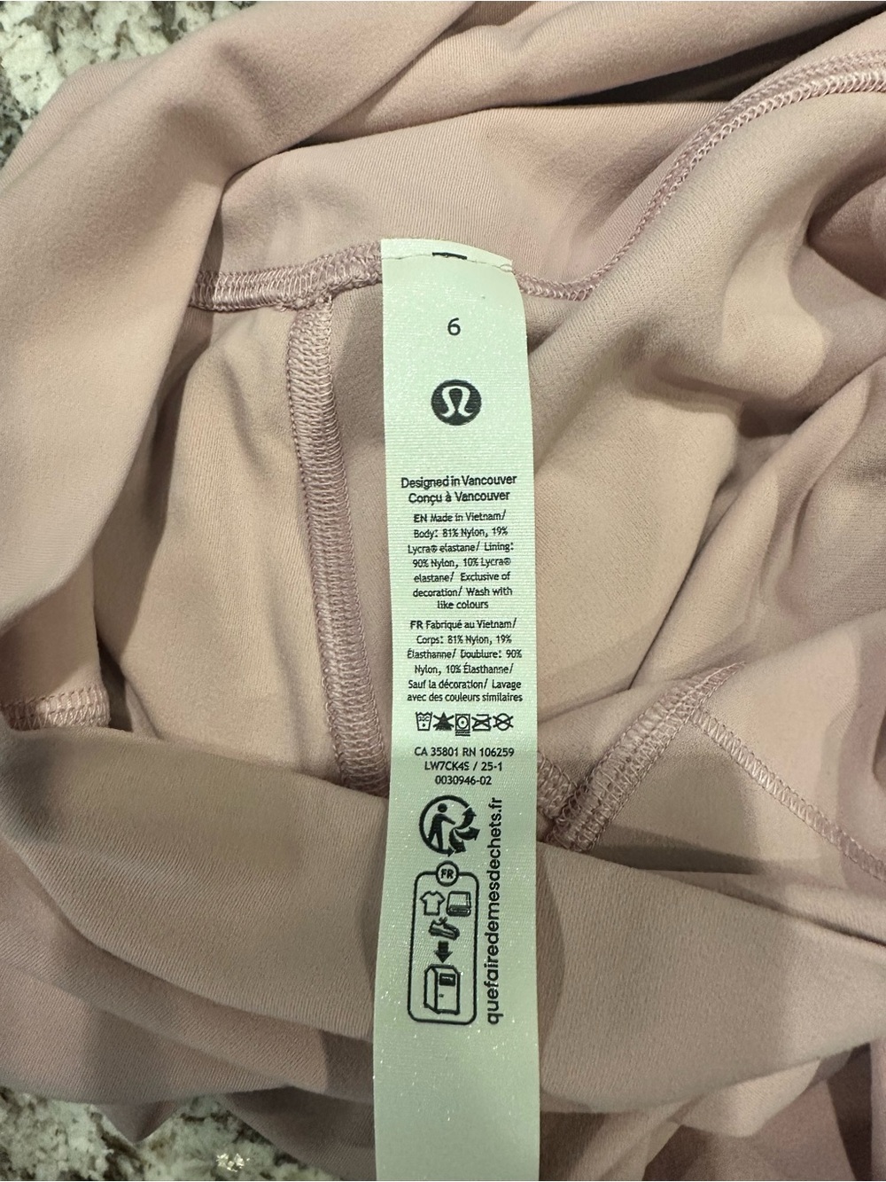 Lululemon🍋Align High-Rise 6" Short - Pink Haze Size 6 NWT - Picture 9 of 10